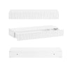 SoBuy FHK38-W, Floating Shelf with Drawer & LED Motion Sensor Light, Wall Shelf for Bedroom, Entryway & Living Room, Battery-Powered, W60 x D20 x H8cm, White
