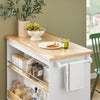 SoBuy FKW107-II-WN, Kitchen Cabinet Cupboard Kitchen Island Kitchen Storage Trolley, White