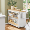 SoBuy FKW107-II-WN, Kitchen Cabinet Cupboard Kitchen Island Kitchen Storage Trolley, White