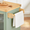 SoBuy FKW114-GR, Kitchen Island Kitchen Storage Trolley Sideboard on Wheels, Green