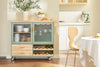 SoBuy FKW114-GR, Kitchen Island Kitchen Storage Trolley Sideboard on Wheels, Green