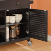 SoBuy FKW115-SCH, Kitchen Trolley Cart Storage Trolley Kitchen Cabinet Sideboard, Black