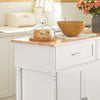 SoBuy FKW116-WN, Kitchen Island Kitchen Storage Trolley Mobile Kitchen Cabinet Cupboard Sideboard, White