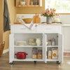 SoBuy FKW116-WN, Kitchen Island Kitchen Storage Trolley Mobile Kitchen Cabinet Cupboard Sideboard, White