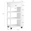 SoBuy FKW12-II-W, Kitchen Trolley Cart Kitchen Storage Trolley Serving Trolley, White