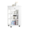 SoBuy FKW12-II-W, Kitchen Trolley Cart Kitchen Storage Trolley Serving Trolley, White