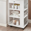 SoBuy FKW12-II-W, Kitchen Trolley Cart Kitchen Storage Trolley Serving Trolley, White