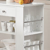 SoBuy FKW12-II-W, Kitchen Trolley Cart Kitchen Storage Trolley Serving Trolley, White