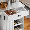 SoBuy FKW121-W, Kitchen Trolley Cart Kitchen Storage Trolley Mobile Kitchen Cabinet, White