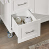 SoBuy FKW30-II-W, Kitchen Island Kitchen Cabinet Cupboard Sideboard on Wheels Kitchen Storage Trolley, White