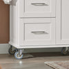 SoBuy FKW30-II-W, Kitchen Island Kitchen Cabinet Cupboard Sideboard on Wheels Kitchen Storage Trolley, White