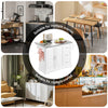 SoBuy FKW41-ST, Extendable Kitchen Island Kitchen Cabinet Sideboard Kitchen Storage Trolley with Stainless Steel Worktop, White