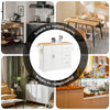 SoBuy FKW41-WN, Extendable Kitchen Island Kitchen Cabinet Sideboard Kitchen Storage Trolley with Rubber Wood Worktop, White
