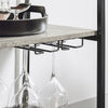 SoBuy FKW56-HG, Modern Design 3 Tiers Kitchen Trolley Serving Trolley with Wine Rack Metal & MDF, Grey