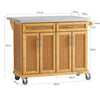 SoBuy FKW69-N, Extendable Kitchen Storage Trolley Kitchen Cabinet Cupboard Sideboard Kitchen Island, Wood
