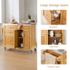 SoBuy FKW70-N, Kitchen Storage Trolley Kitchen Island Kitchen Cabinet Cupboard Sideboard with Stainless Steel Top, Wood