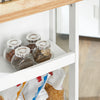 SoBuy FKW75-WN, Kitchen Storage Trolley Serving Trolley Kitchen Cabinet with 3-tier Side Storage Shelves, White