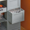 SoBuy FKW79-HG, Kitchen Trolley Cart Storage Serving Trolley with 3 Drawers and Removable Tray, Grey