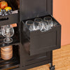 SoBuy FKW79-SCH, Kitchen Trolley Cart Storage Serving Trolley with 3 Drawers and Removable Tray, Black