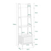 SoBuy FRG116-K-W, Storage Display Shelving Ladder Shelf Bookcase, White