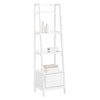 SoBuy FRG116-K-W, Storage Display Shelving Ladder Shelf Bookcase, White