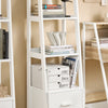 SoBuy FRG116-K-W, Storage Display Shelving Ladder Shelf Bookcase, White