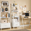 SoBuy FRG116-K-W, Storage Display Shelving Ladder Shelf Bookcase, White