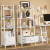 SoBuy FRG116-W, Ladder Shelf Storage Display Shelving Bookcase, White