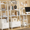 SoBuy FRG116-W, Ladder Shelf Storage Display Shelving Bookcase, White