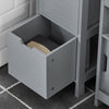 SoBuy FRG126-SG, Tall Bathroom Storage Cabinet with 3 Shelves and 2 Drawers, Grey