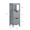 SoBuy FRG127-SG, Floor Standing Bathroom Storage Cabinet Unit with 1 Shelf and 2 Drawers, Grey