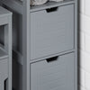 SoBuy FRG127-SG, Floor Standing Bathroom Storage Cabinet Unit with 1 Shelf and 2 Drawers, Grey