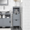 SoBuy FRG127-SG, Floor Standing Bathroom Storage Cabinet Unit with 1 Shelf and 2 Drawers, Grey