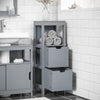 SoBuy FRG127-SG, Floor Standing Bathroom Storage Cabinet Unit with 1 Shelf and 2 Drawers, Grey