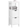 SoBuy FRG127-W, Bathroom Cabinet Storage Cabinet with 1 Shelf and 2 Drawers, White