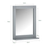 SoBuy FRG129-SG, Wall Mounted Bathroom Mirror with Storage Shelf, Grey