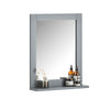 SoBuy FRG129-SG, Wall Mounted Bathroom Mirror with Storage Shelf, Grey
