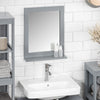 SoBuy FRG129-SG, Wall Mounted Bathroom Mirror with Storage Shelf, Grey