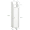 SoBuy FRG135-W, Free Standing Bathroom Toilet Paper Roll Holder Storage Cabinet, White