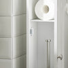 SoBuy FRG135-W, Free Standing Bathroom Toilet Paper Roll Holder Storage Cabinet, White