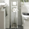 SoBuy FRG135-W, Free Standing Bathroom Toilet Paper Roll Holder Storage Cabinet, White