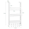 SoBuy FRG150-W, Refrigerator Hanging Shelf, 3 Tiers Kitchen Shelf Spice Rack Kitchen Cabinet, White