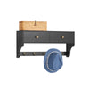 SoBuy FRG178-SCH, Wall Coat Rack Wall Shelf Wall Cabinet Wall Storage Unit, Black