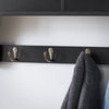 SoBuy FRG178-SCH, Wall Coat Rack Wall Shelf Wall Cabinet Wall Storage Unit, Black