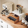SoBuy FRG180-WN, Coffee Machine Stand & Coffee Pod Capsule Teabags Box Holder Organizer, White
