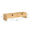 SoBuy FRG198-N, Bamboo Monitor Stand Computer Riser Desk Organizer, Wood