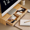 SoBuy FRG198-N, Bamboo Monitor Stand Computer Riser Desk Organizer, Wood