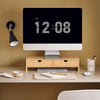 SoBuy FRG198-N, Bamboo Monitor Stand Computer Riser Desk Organizer, Wood