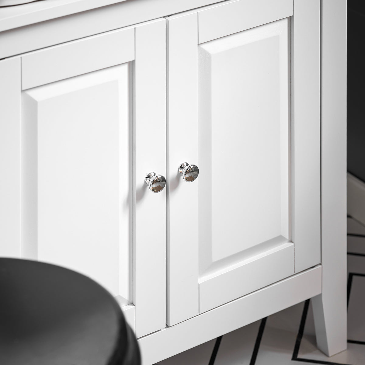 SoBuy FRG202-W, White Under Sink Bathroom Storage Cabinet with Doors, White