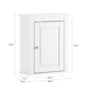 SoBuy FRG203-W, White Wall Mounted Single Door Bathroom Cabinet, White
